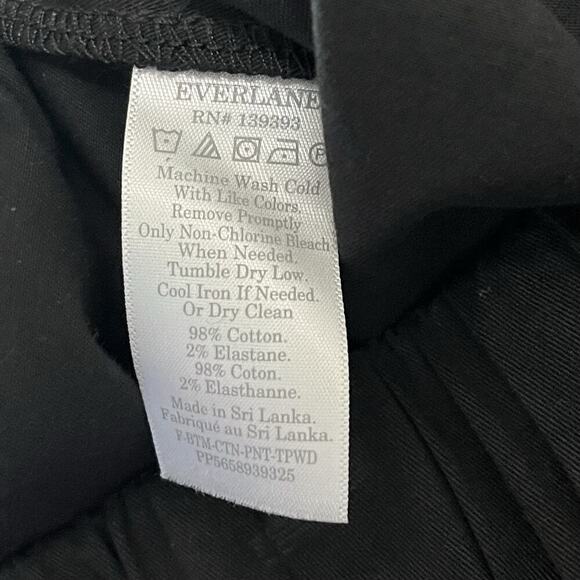 Everlane Easy Straight Leg Chino Pants Size 2 Black Capsule Minimalist Womens - Picture 7 of 7